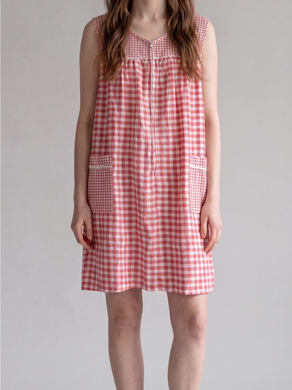 Vintage Blair gingham sleeveless house dress cottagecore farmhouse country